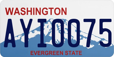 WA license plate AYI0075