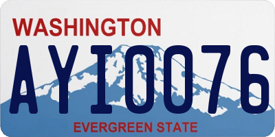 WA license plate AYI0076