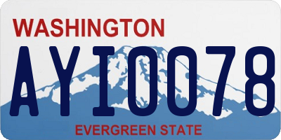 WA license plate AYI0078