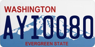 WA license plate AYI0080