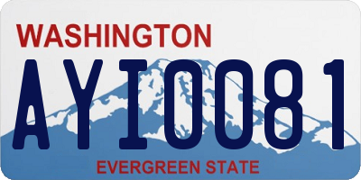 WA license plate AYI0081