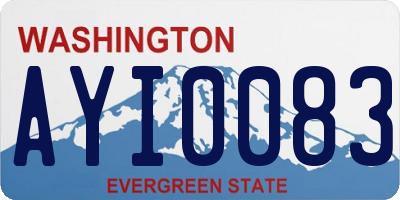 WA license plate AYI0083