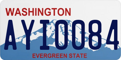 WA license plate AYI0084