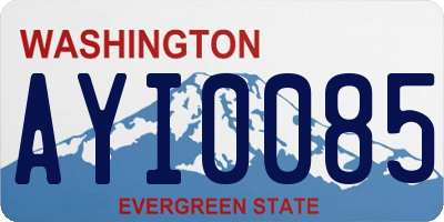 WA license plate AYI0085