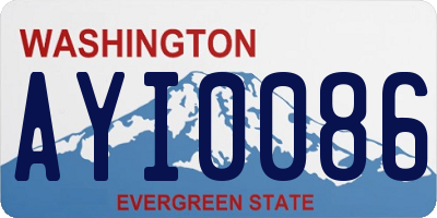 WA license plate AYI0086