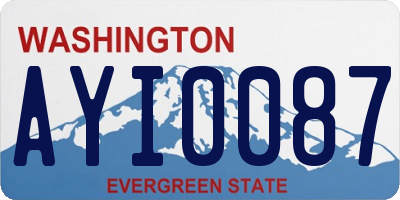 WA license plate AYI0087