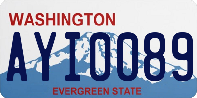 WA license plate AYI0089