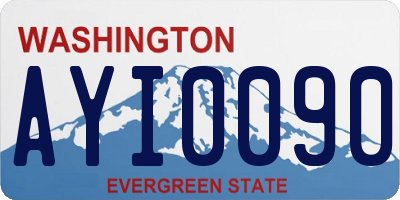 WA license plate AYI0090