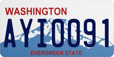 WA license plate AYI0091