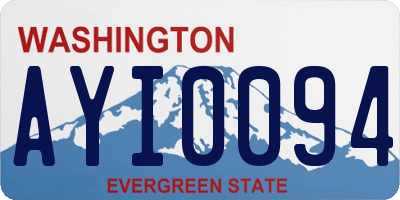 WA license plate AYI0094