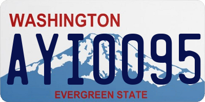 WA license plate AYI0095