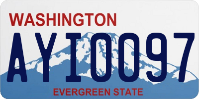 WA license plate AYI0097