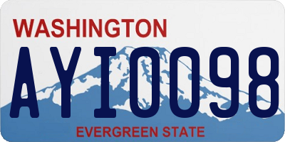 WA license plate AYI0098