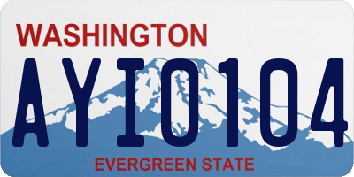 WA license plate AYI0104
