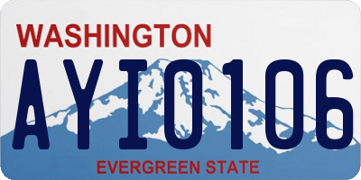 WA license plate AYI0106