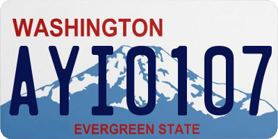 WA license plate AYI0107