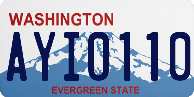 WA license plate AYI0110