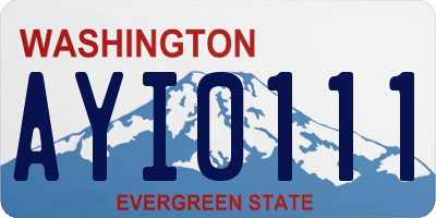 WA license plate AYI0111