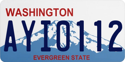 WA license plate AYI0112