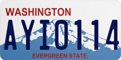 WA license plate AYI0114