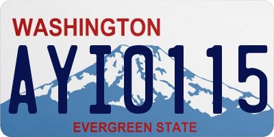 WA license plate AYI0115