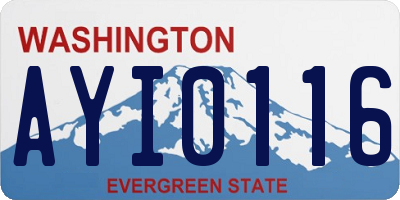 WA license plate AYI0116