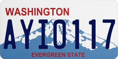WA license plate AYI0117