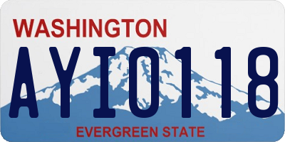 WA license plate AYI0118