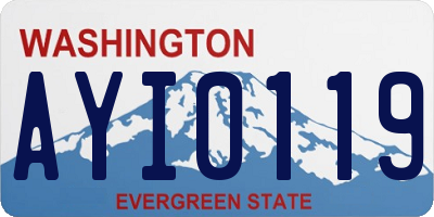 WA license plate AYI0119
