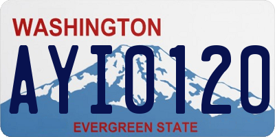 WA license plate AYI0120