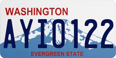 WA license plate AYI0122