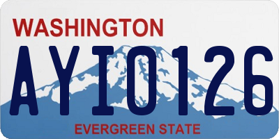 WA license plate AYI0126