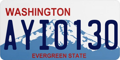 WA license plate AYI0130