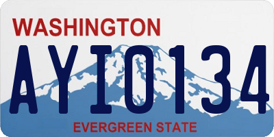 WA license plate AYI0134