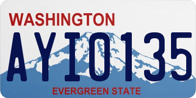 WA license plate AYI0135