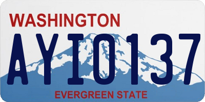 WA license plate AYI0137