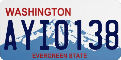 WA license plate AYI0138
