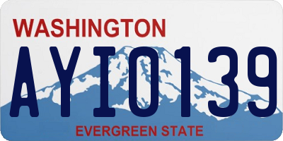 WA license plate AYI0139