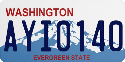 WA license plate AYI0140