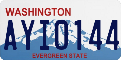 WA license plate AYI0144