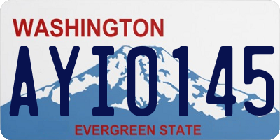 WA license plate AYI0145