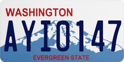 WA license plate AYI0147