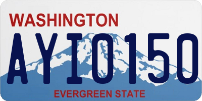 WA license plate AYI0150