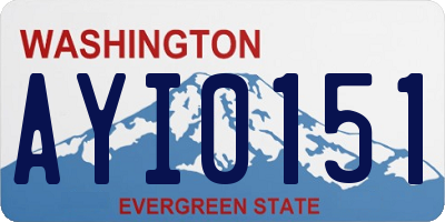 WA license plate AYI0151