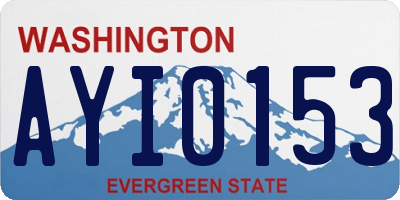WA license plate AYI0153