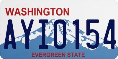WA license plate AYI0154