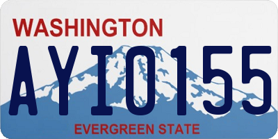 WA license plate AYI0155