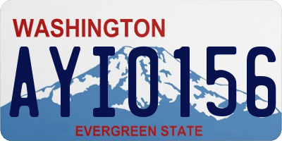 WA license plate AYI0156