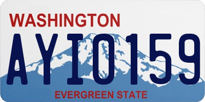 WA license plate AYI0159