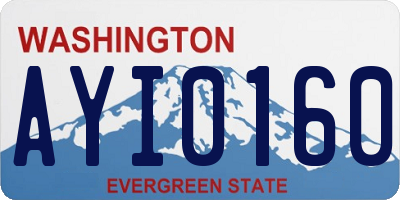 WA license plate AYI0160